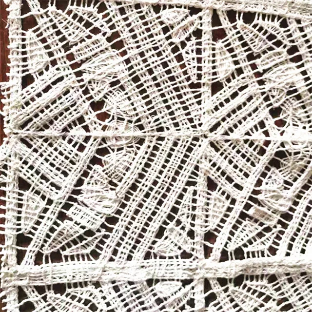 Цветная вышитая вязаная крючком ткань на заказ, хлопковый шнур, кружевная парчовая ткань для платья