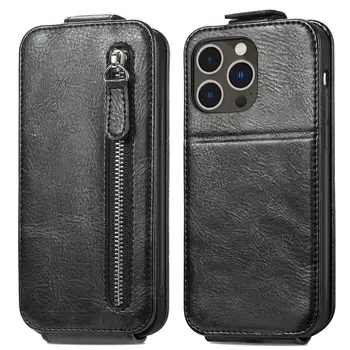 PU Leather Zipper Solid Color Phone Case Multi-functional All-in-one Card Holder Phone Case Magnetic Wallet Function Phone Case