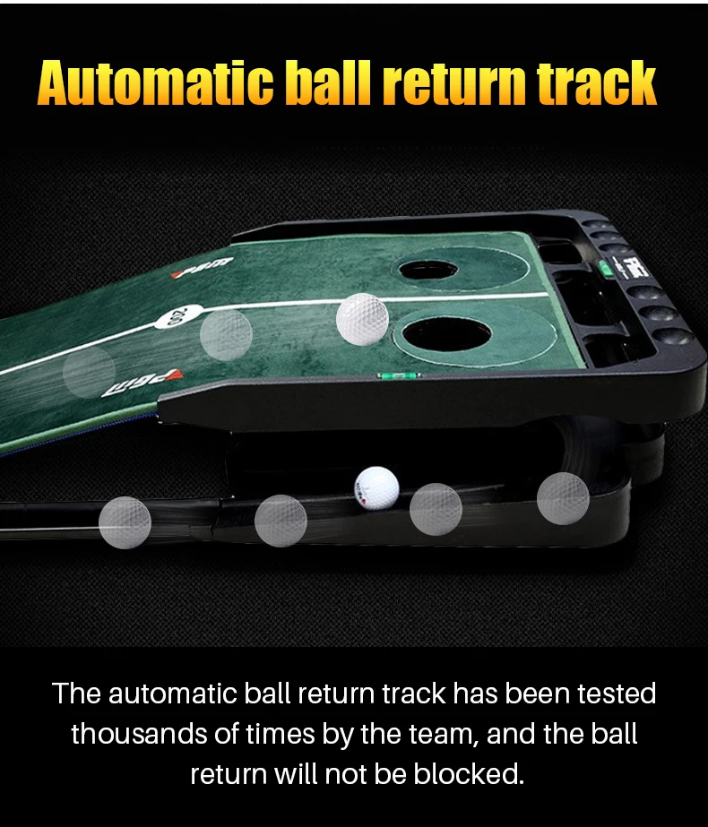 Pgm Slope Adjustable Black Plastic Frame Carpet Golf Putting Mats