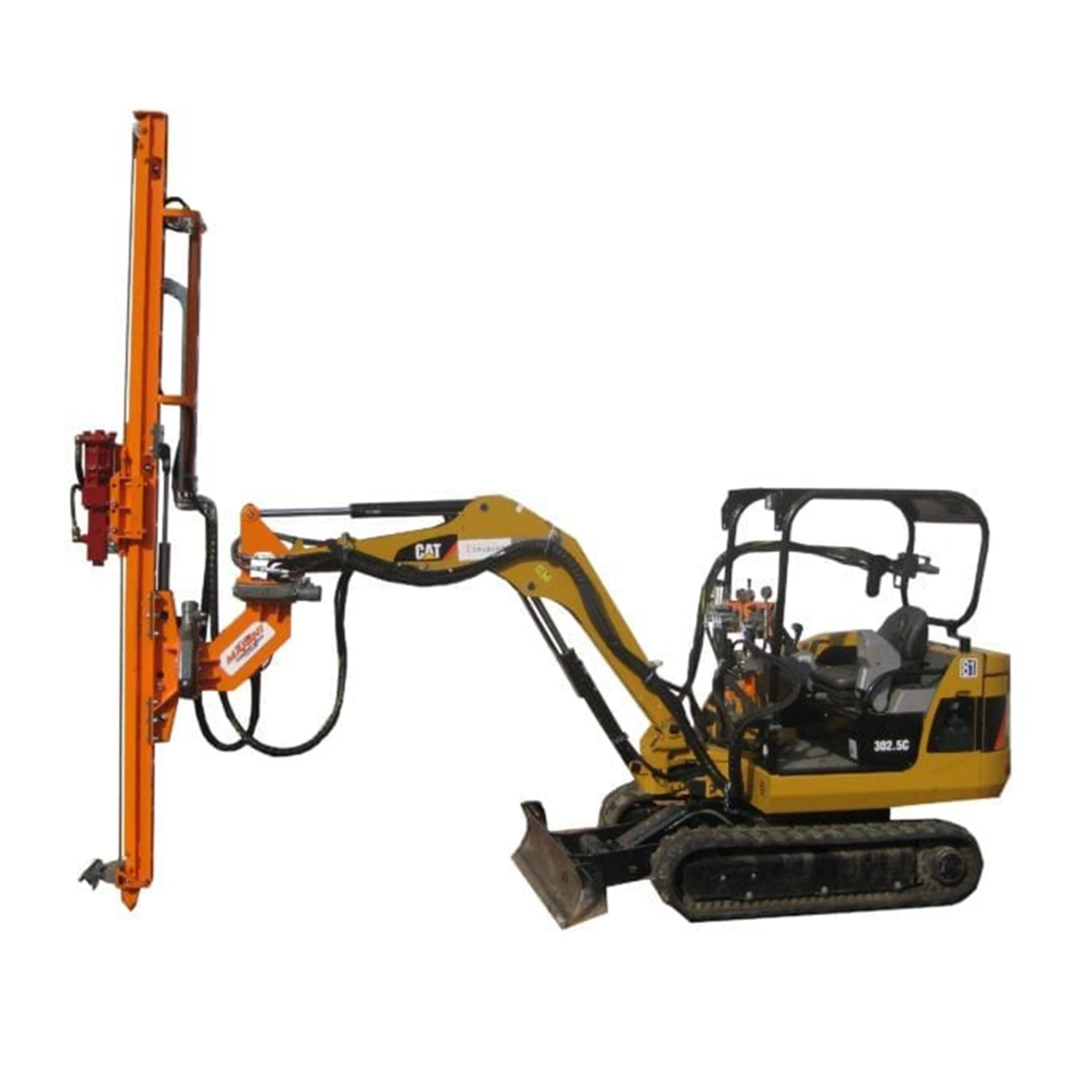 Excavator Mounted Drill Rig - 3-5 Min for Hard Rock, 1 Min for Soft ...