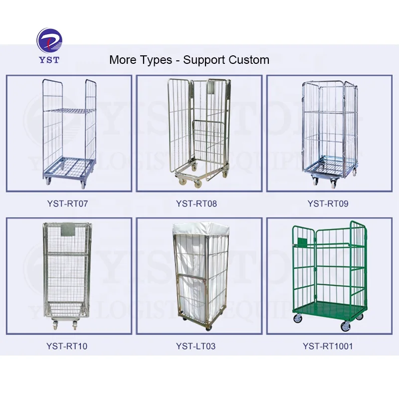 Factory Price Easy Assemble Collapsible Galvanized Welded Metal Laundry Trolley with Wheels