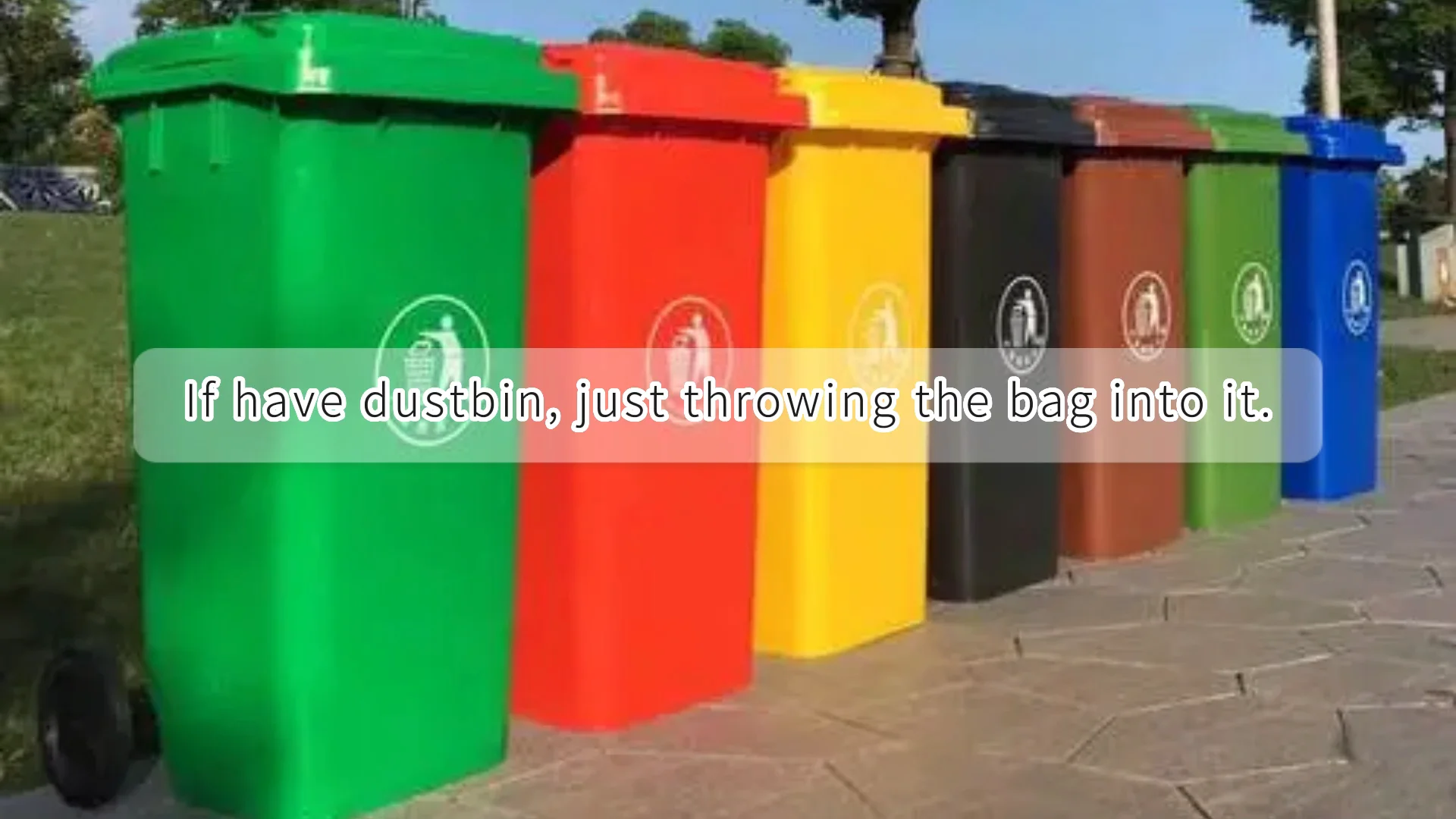 Waste Bin Segregation Public Waste Containers 400 Liters Plastic