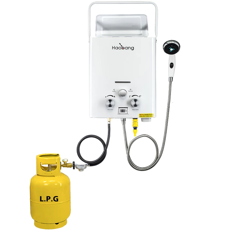 India 6-7 Liter Instant Gas Geyser Kit Tankless Water Heaters for