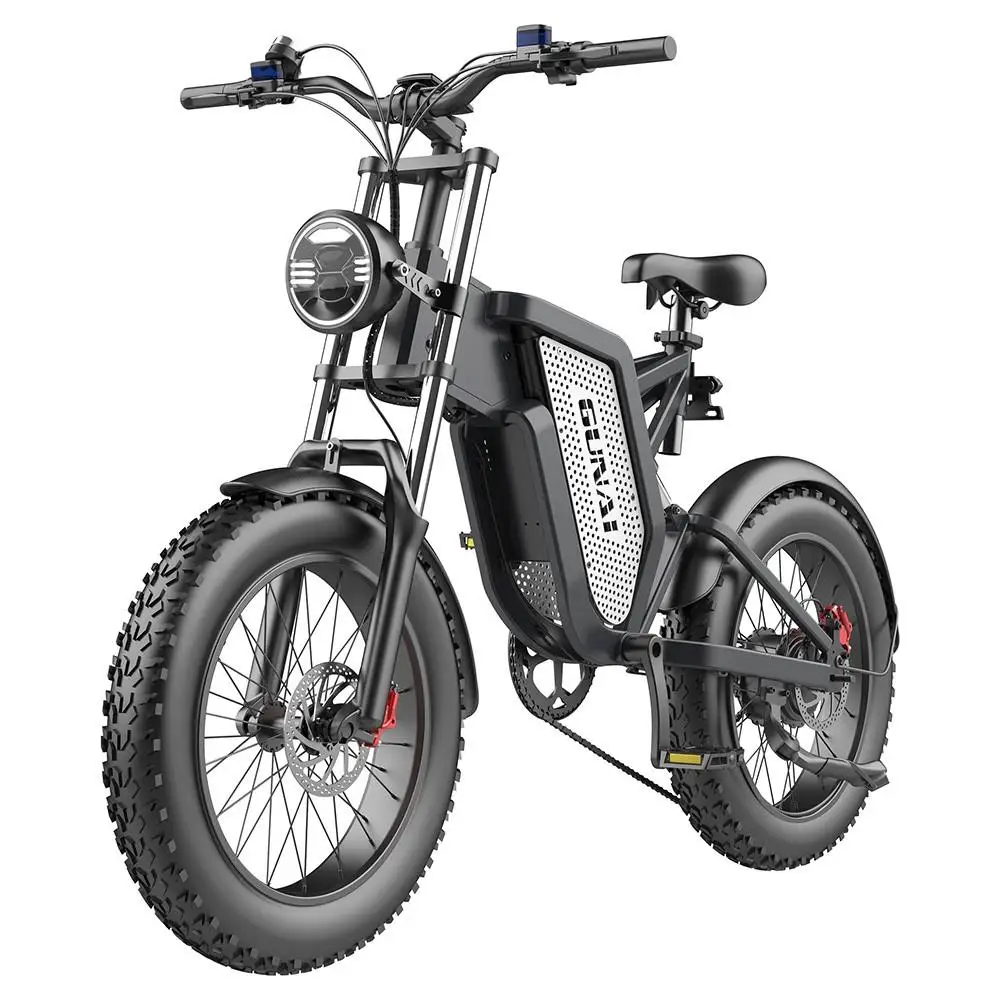 GUNAI MX25 1000W Brushless Motor Electric Mountain Bike with 20*4,0 Inch Fat Tire 50 km/h Top Speed 48V 25Ah
