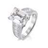 14K white gold lab diamond ring