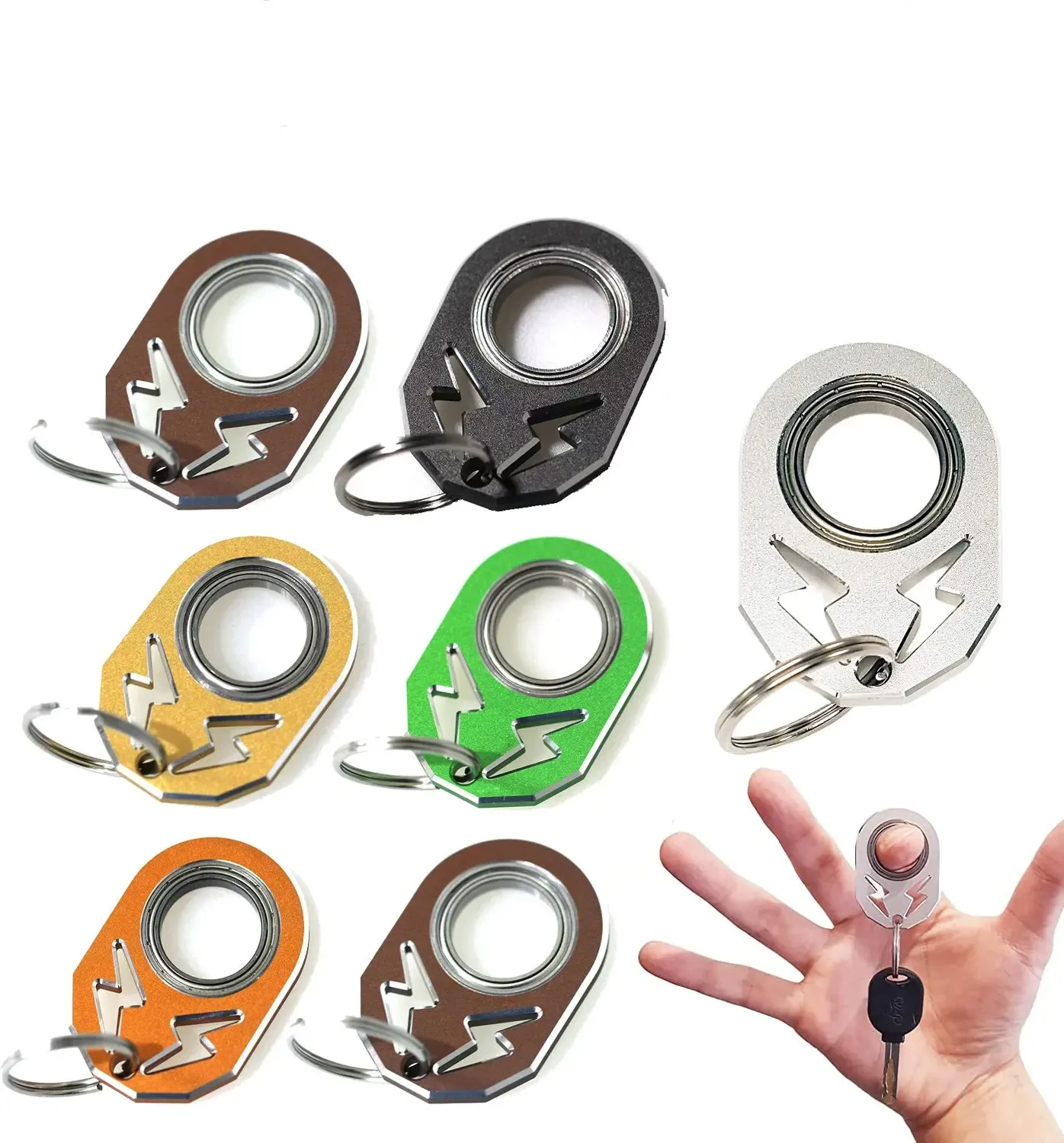 Portachiavi Sensoriale Tattile - Giocattolo Antistress Fidget Con Impugnatura Spiky, Morbido E Sicuro (Senza BPA)
