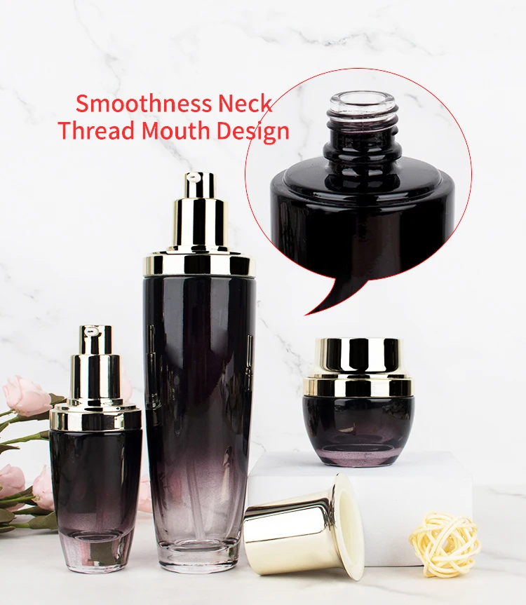 luxury skincare packaging cosmetic glass bottles 30g 50g 30ml 50ml 90ml 110ml 130ml new glass essence lotion pump bottle 30ml manufacture