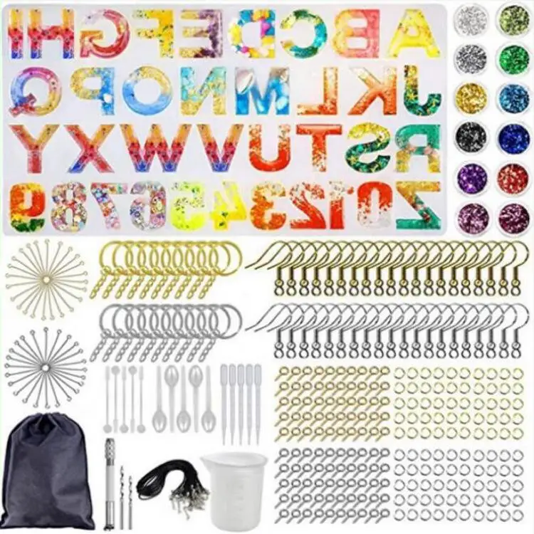 DIY Jewelry Package Epoxy Resin Silicone Jewelry Molds Kit Set With Good Quality Ring Bangle Pendant Resin Mold