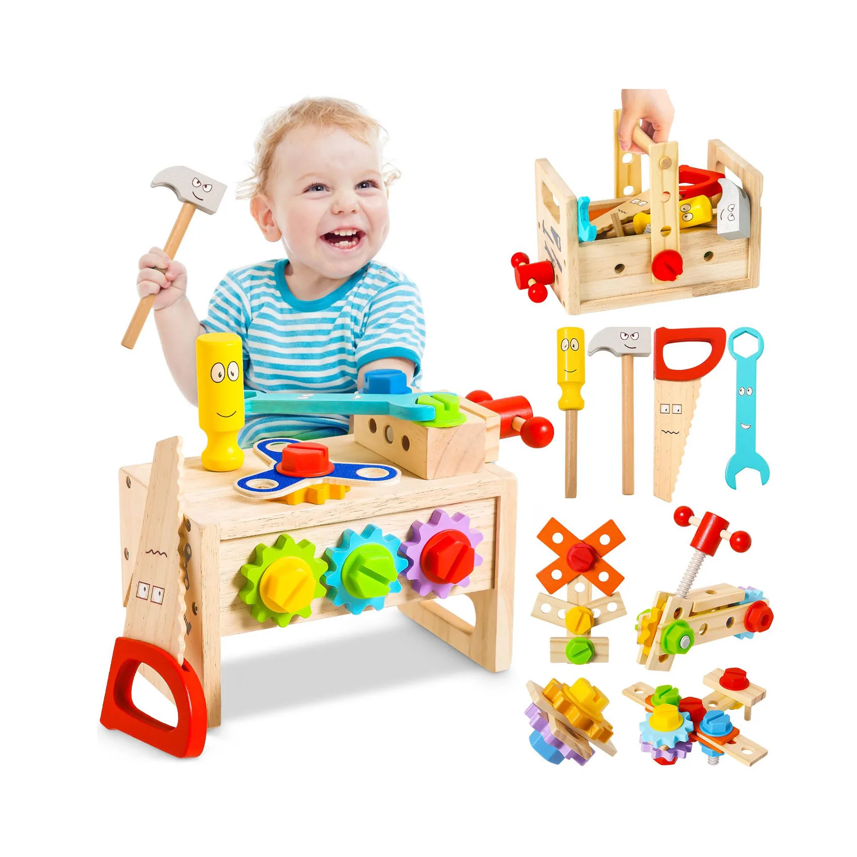 Набор деревянных инструментов для малышей