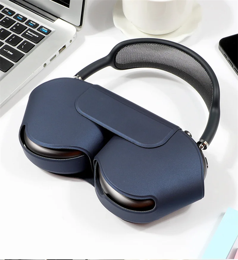Leather Protective Case for Airpods Max Headphone PU Back Cover Shockproof Anti-drop Anti-scratch for Apple Airpods Max