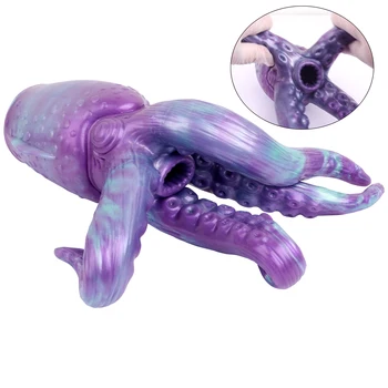Simulateur De Fellation Pieuvre En Silicone Bleu - Sex Toy Pour Homme - Neuf
