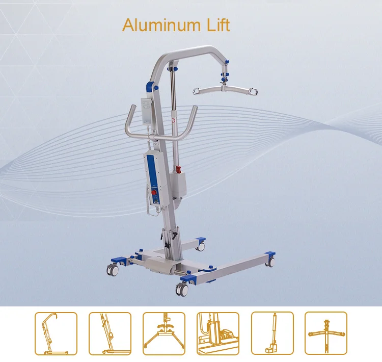 Medical Transfer Patient Lifting Crane Battery Powered Patient Hoist Adjustable Handicap