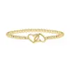 4mm Copper Beads Heart-to-Heart (Gold)