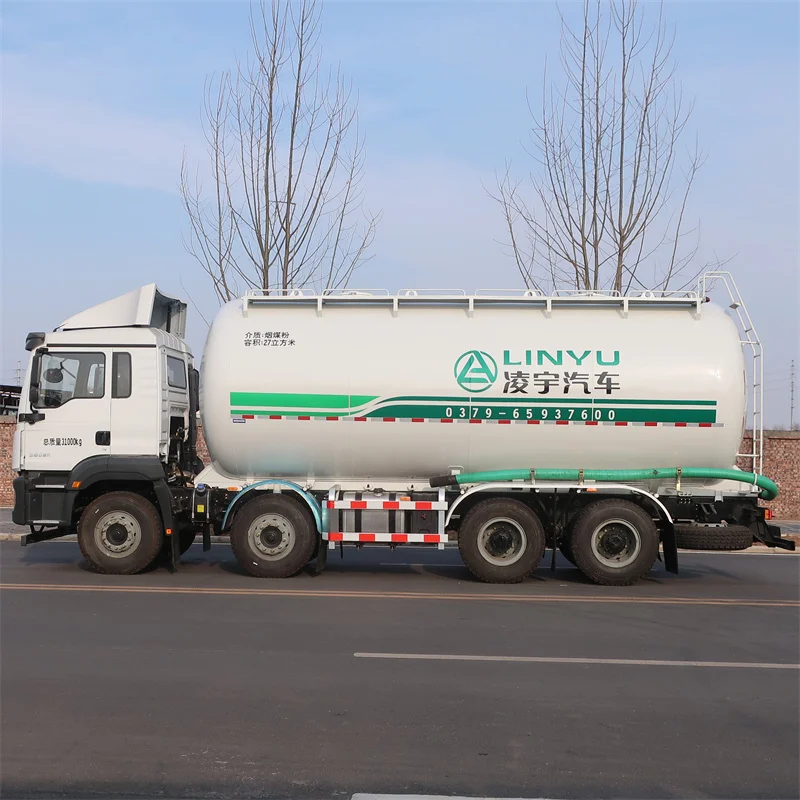 New 8*4 30m3 27cbm Fly Ash Sandy Soil Dry Powder Mix Cement Transport Tank Truck