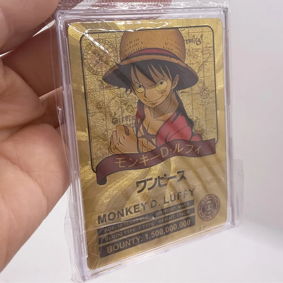 18pcs ONE PIECE Gold Cards Monkey D Luffy Sanji Nico Robin Nami