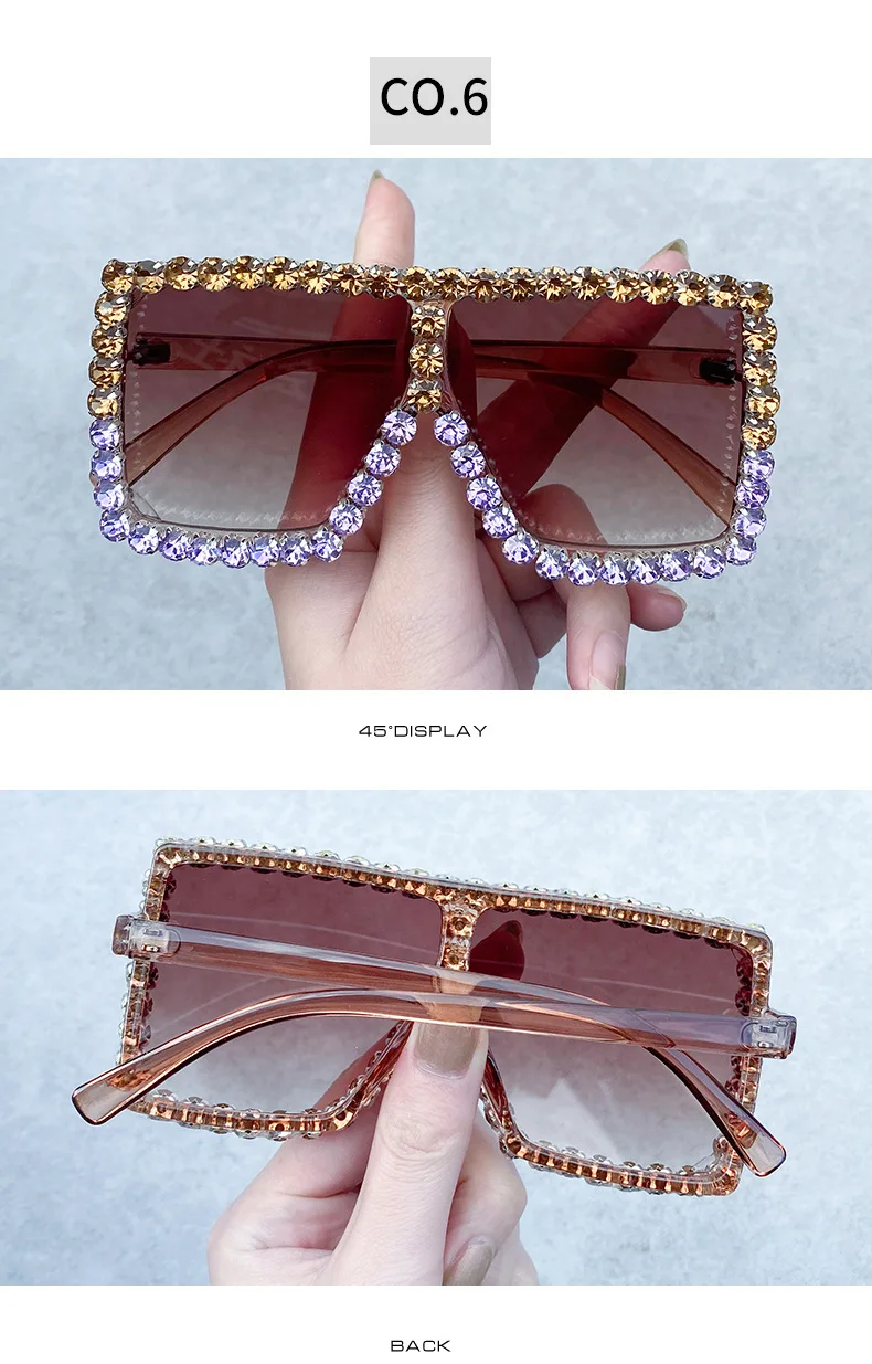 High Quality Oversized Diamond Kids Sunglasses Girls Face Shield Sunglasses