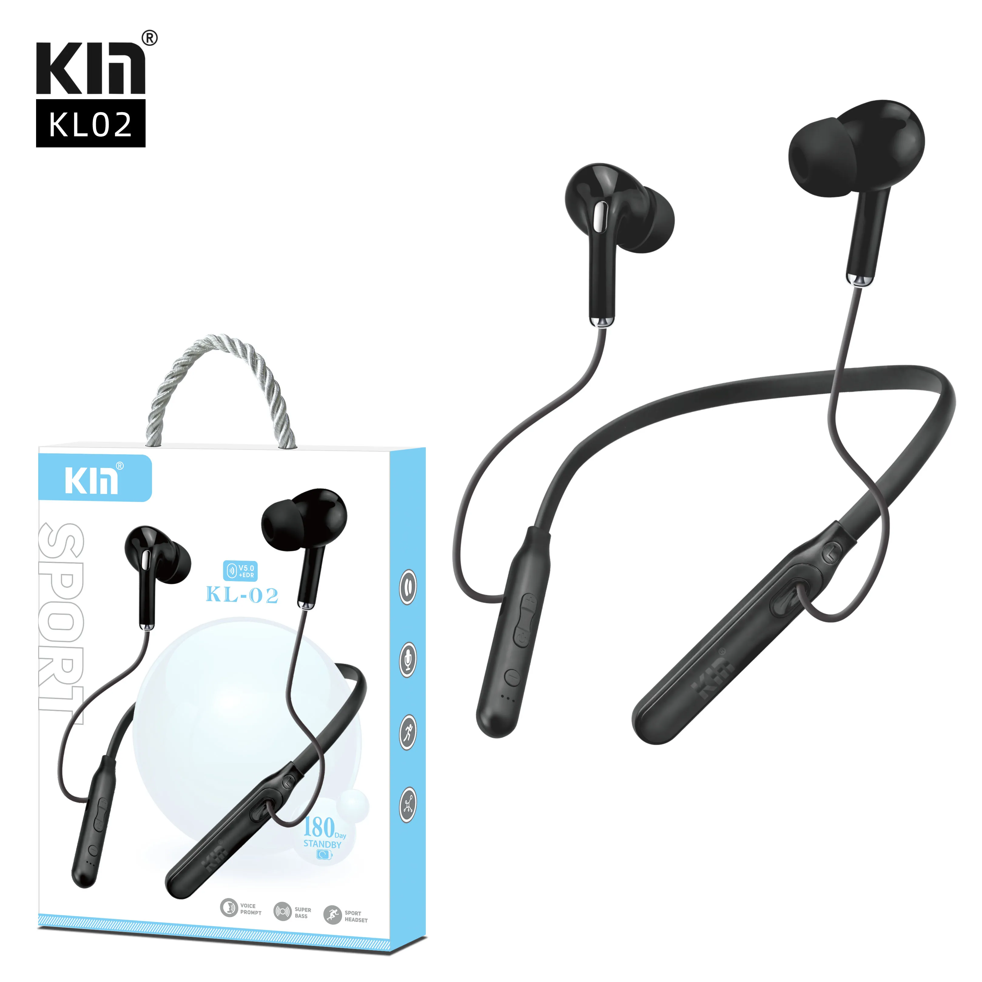 KM Bluetooth Earphones Wireless Sports Travel Essentials