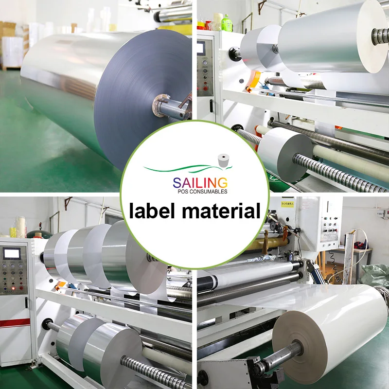 75um 95um TOP Direct Transparent PET Thermal Synthetic PP White Matte Label Film Materials Self Adhesive Label Printing Paper
