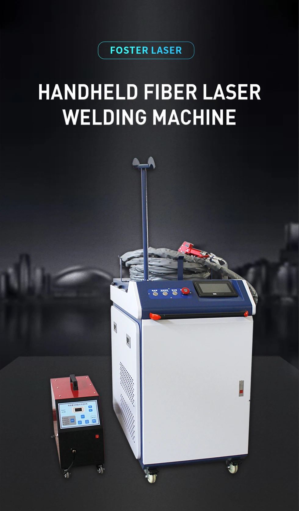 Portable Handheld Laser Welder 1000w 1500w 2000w Stainless Steel Fiber ...