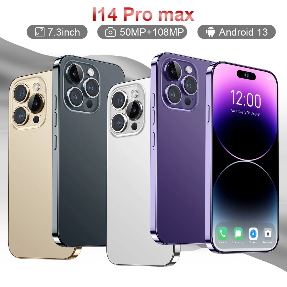 2022 Original Celular I14 Pro Max Smartphone New Arrival 7.3 Inches ...