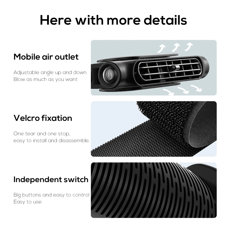 Cf03 Portable Cooling Fan, MEMO, 5V, 2A, ABS - detail 20