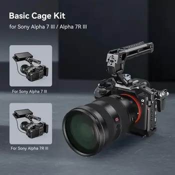 SmallRig A7 III / A7R III Camera Cage Kit for Sony Alpha 7 III/Alpha 7R III, Full Cage with Top Handle for ARRI and Cable Clamp detail image