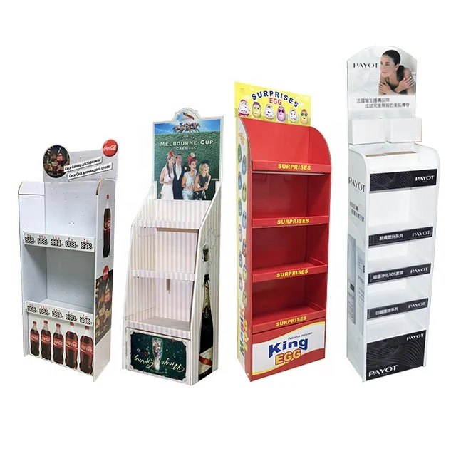 Cardboard Seed Packet Display Racks Floor Style Display Stand for Shelf Usage Eco Recycle Display Modules