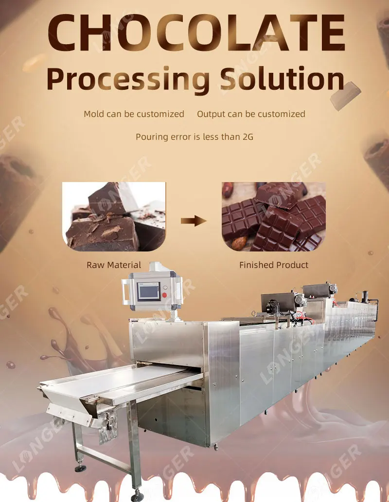 Automatic Chocolate Process Plant Equipment Chocolate Making Machine