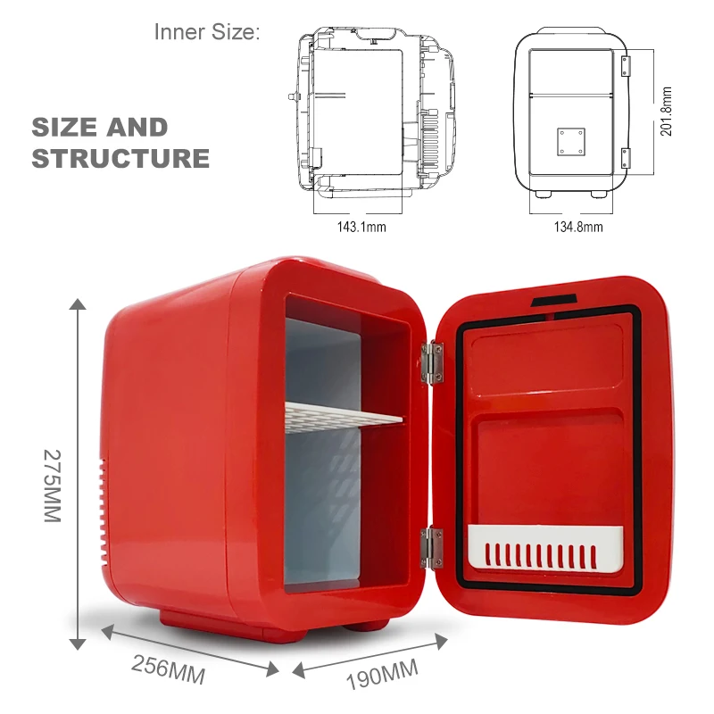 Small Fridge Mini 4 Litre Dc Outdoor Fridge Portable Car Refrigerator for Camping