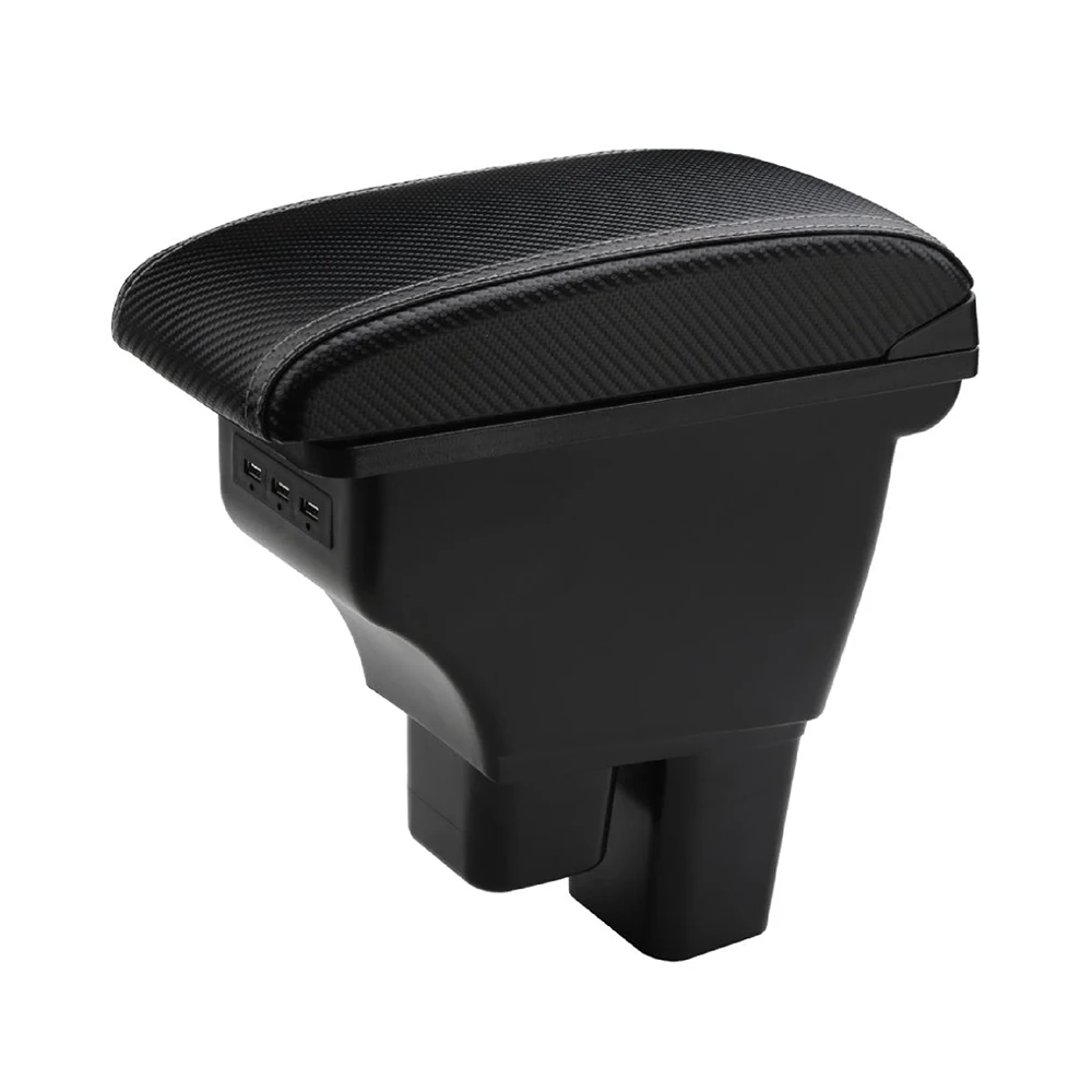 Car Usb storage box With Cup Holder  Auto Universal Luxury Auto Armrest Console Box