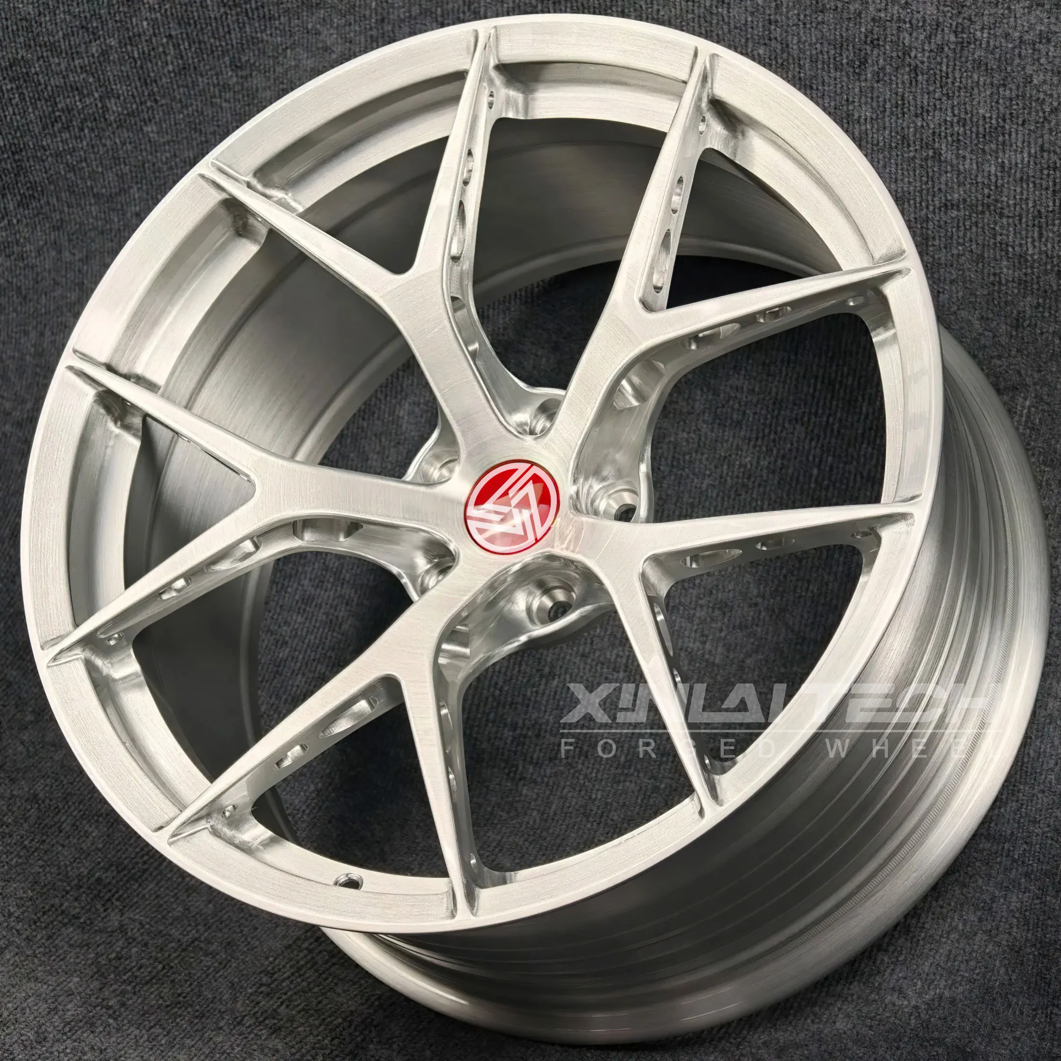 XL Silver Brushed Custom 1 Piece Forged Wheels 5x112 5x114.3 5x120 Deep Concave Wheels 17 18 19 20 21 22 Inch Car Alloy Rims - Image 1