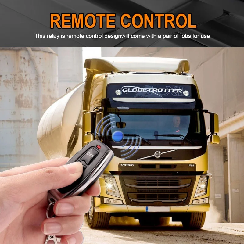 12V 240A Automatic Power Shut Off Cut Off Switch Remote Control Kill Switch Remote Battery Disconnect Switch for Car Truck Boat