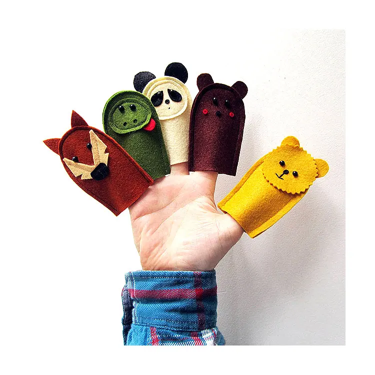 Family Felt Finger Puppet Handmade Felt Puppet Cute Design Hand Puppet