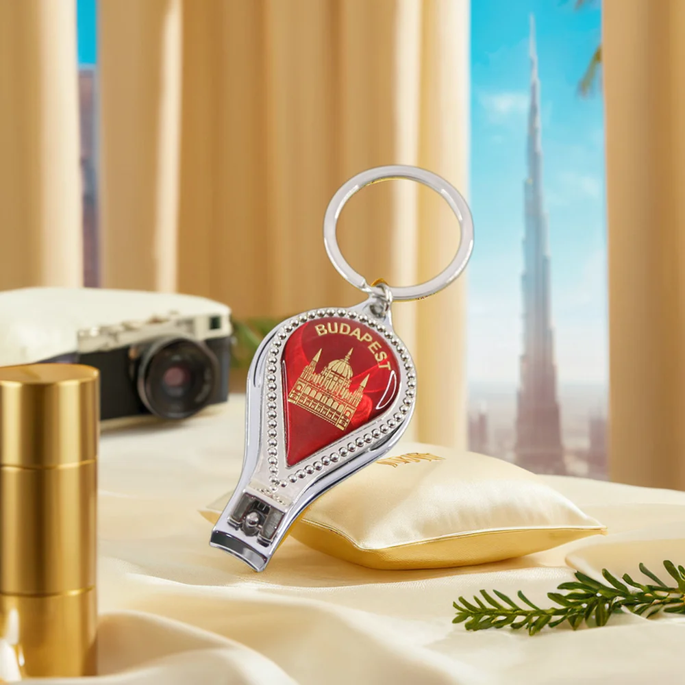 Travelpro Customized Functional Metal Nail Clipper Key Chain Logo Custom Keychain with Picture for Budapest Keyring Souvenirs
