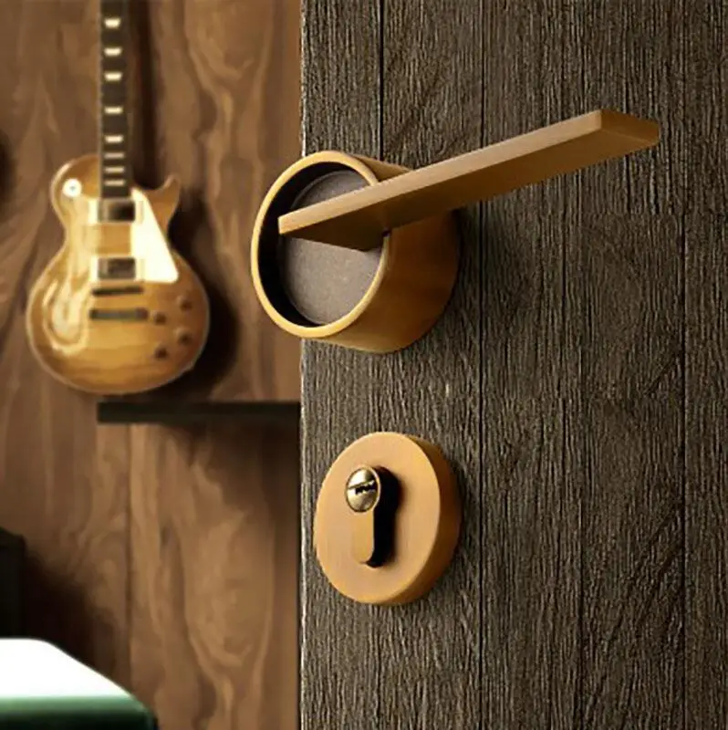 Оптовая продажа черная ручка из цинкового сплава в американском стиле бесшумная индивидуальная дверная защелка рычажный замок для