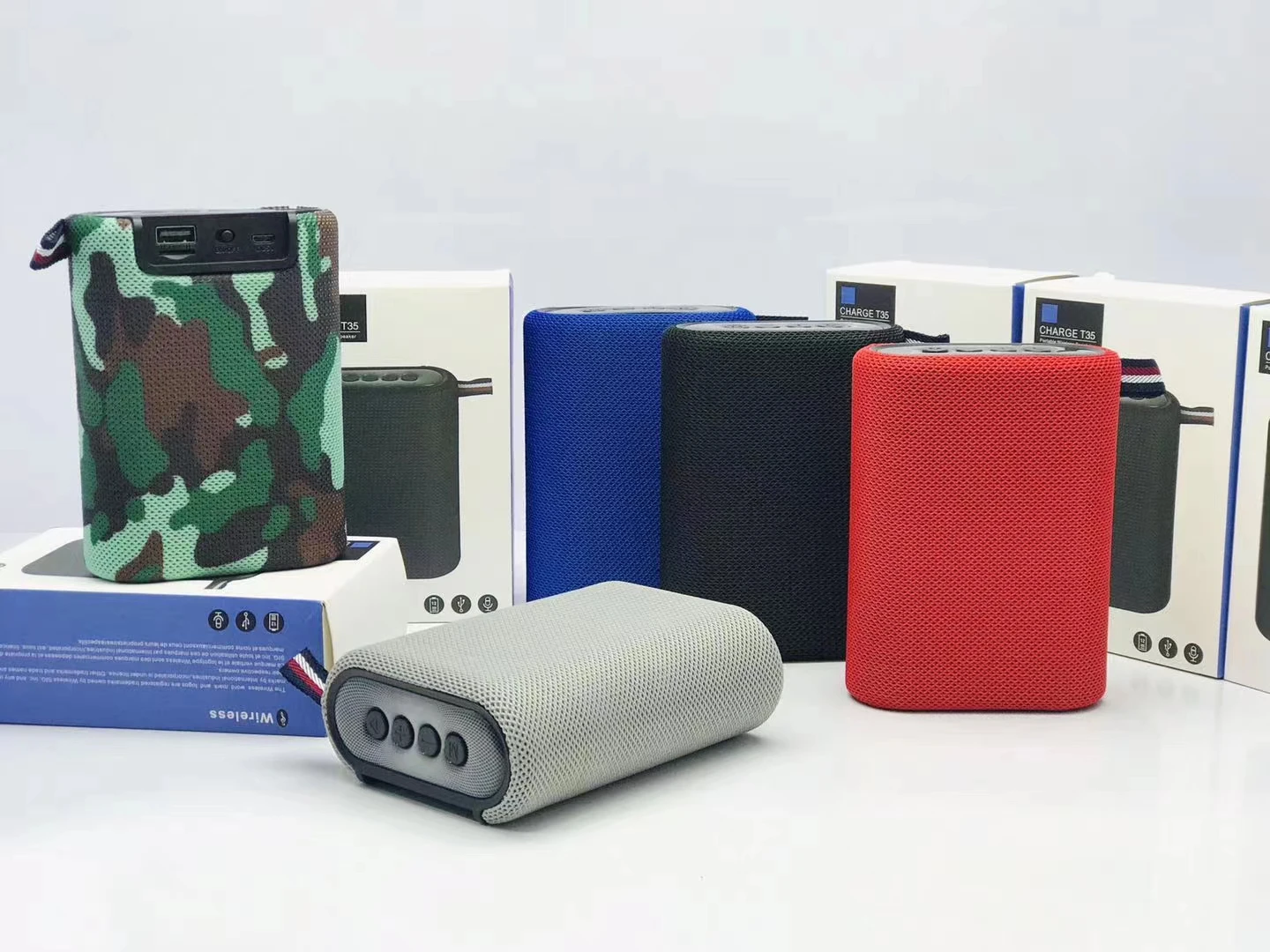 Promotion Fabric Subwoofer Stereo TWS Mini Portable Wireless Speaker Boombox Ready to Ship