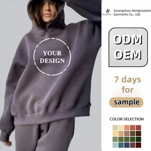 Wholesale Womens Oversized Sweatshirts Fleece Hoodies Custom Logo Unisex Hoodie With Pockets Fleece Winter Clothes for Women