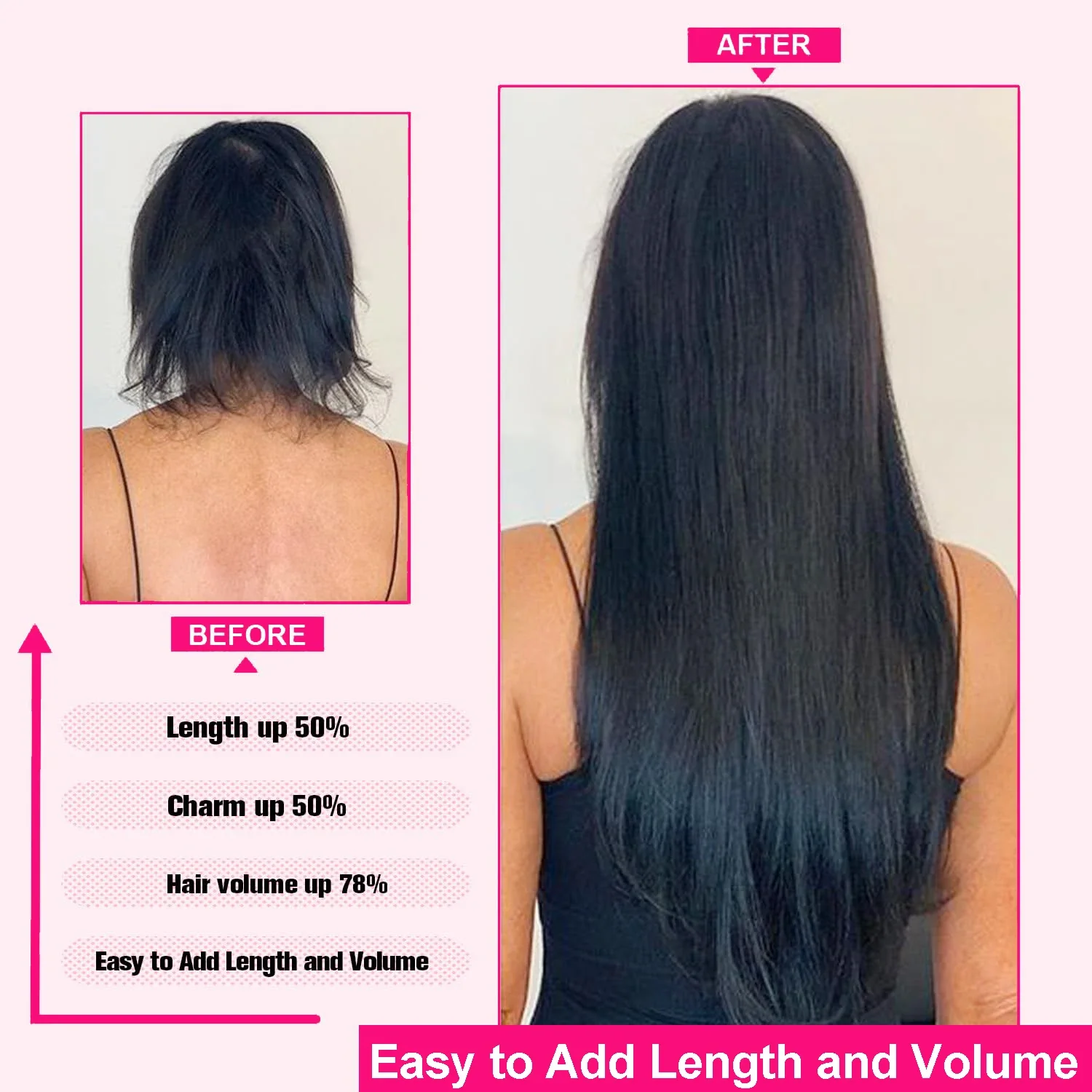 120G Natural Black Clip in Human Hair Extensions Straight Clip Ins 8Pcs Brazilian Remy Human Hair Extensions For Women 18Clips_voghion.com