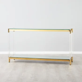 Indoor Acrylic Console Table for Hallway High Quality Non Adjustable Metal Home Furniture Bedroom Furniture Dining room