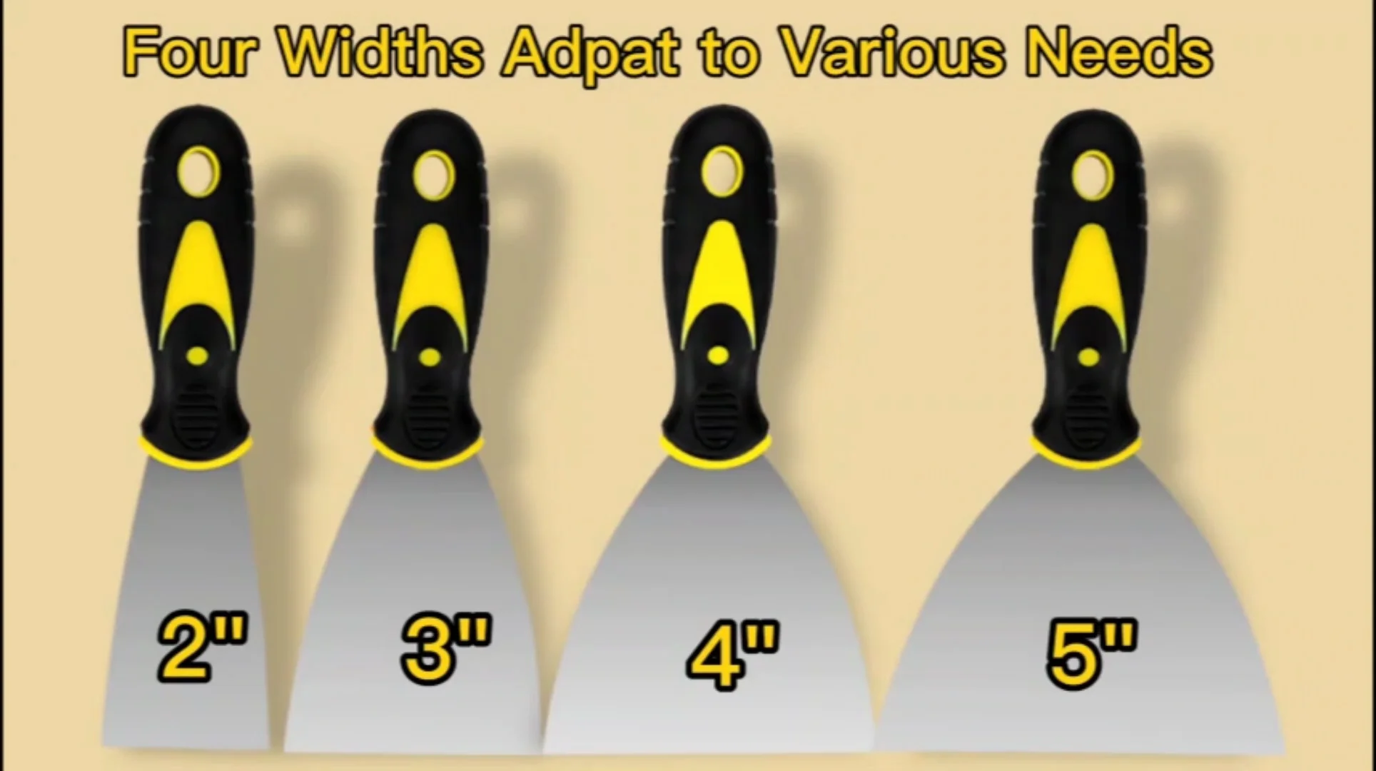 Stainless Steel Putty Knife Scraper,2" 3" 4" 5" Wallpaper Paint Scraper Tool For Spreading