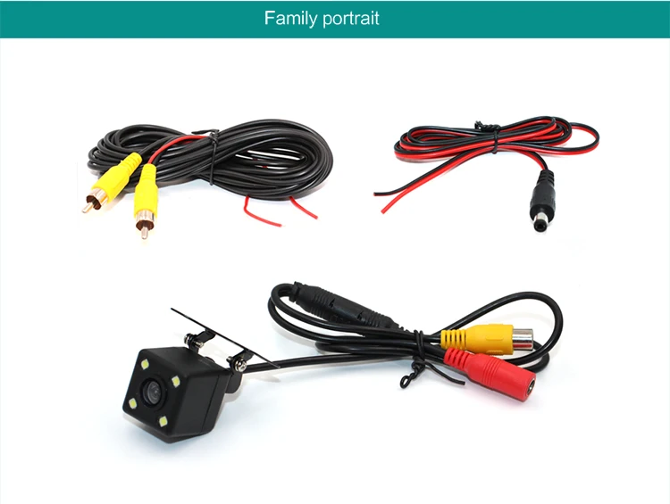 Smartour Rear Camera Car Waterproof Parking Assistance Reversing Back CMOS Image Sensor 4 LED Rearview Camera Night View