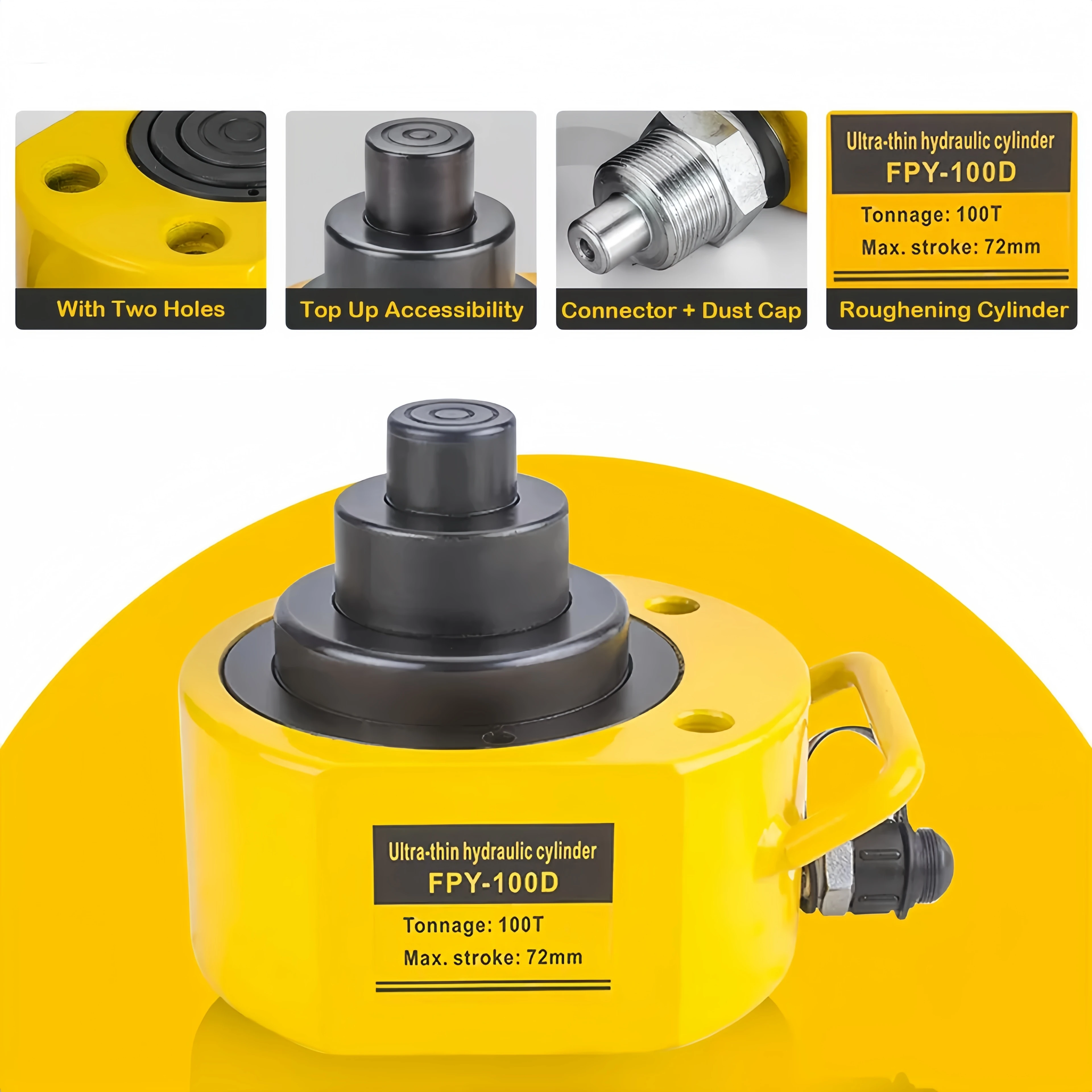 Aazon.co: YATOINTO Porta Power Kit, 5 Ton Low Profile Hydraulic Jack With Anual Hydraulic - View #2
