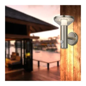 Vertak Popular Morden Motion Sensor Solar Outdoor Wall Lighting Lantern Garden Decorative Waterproof Wall Lamp