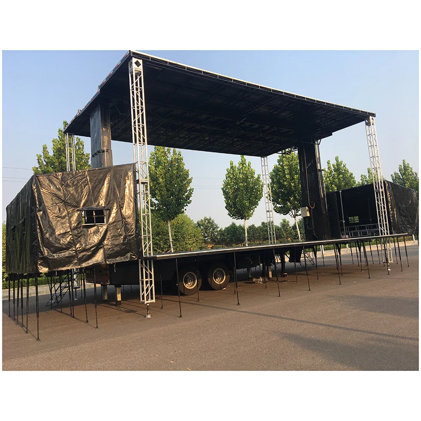 Используется для активного отдыха на заказ roadshow12m гидравлический мобильный сценический прицеп