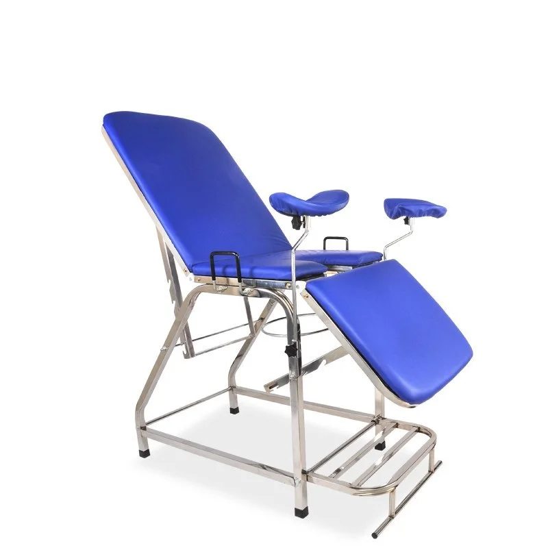 Medical Portable Manual Stainless Steel Gynecological Examination Chair Table Obstetric 8475