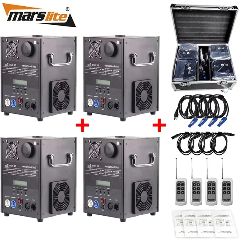 750w Cold Spark Machine 2Pcs/4pcs Set Wiht Flight case Wireless