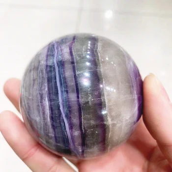 Wholesale Natural Stones Healing crystal sphere Magic Divination Rainbow Fluorite Ball for Decorate