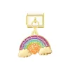 Rainbow-modular gold buckle
