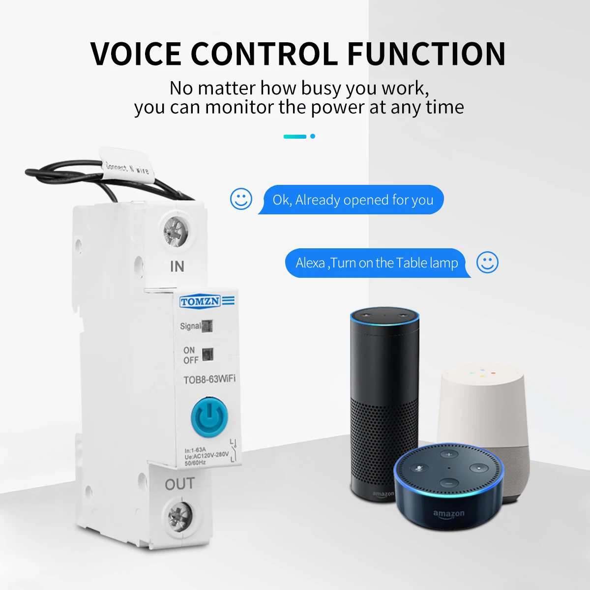 Ewelink APP 1P 63A Rail Din WIFI, contatore di energia intelligente