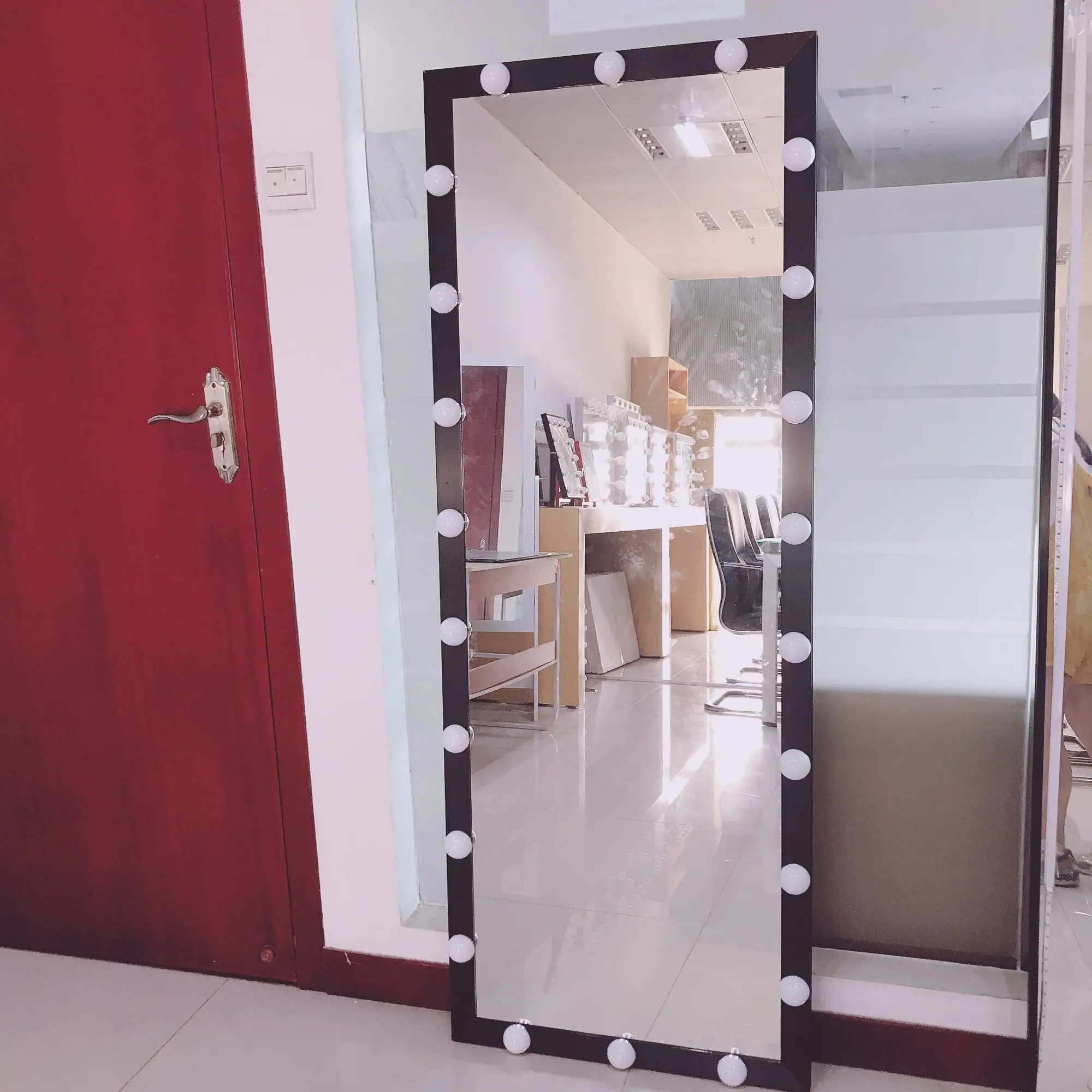 BEAUTME Led Full Length Large Size Vanity hollywood Dressing Standing Full Length Light Body Mirror with Lights